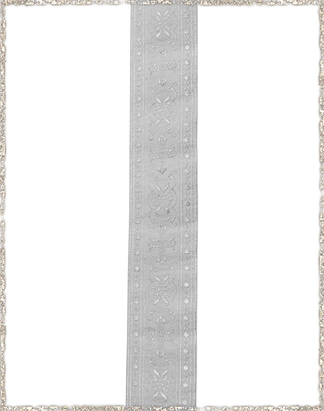 Borte Großes Kreuz 55 weiß silber 420299